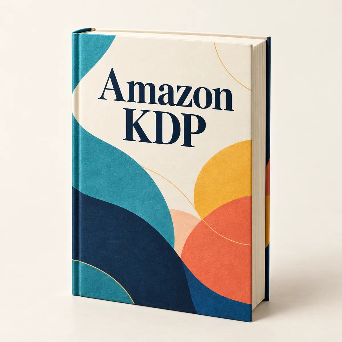 Colorful book with “Amazon KDP” on the cover